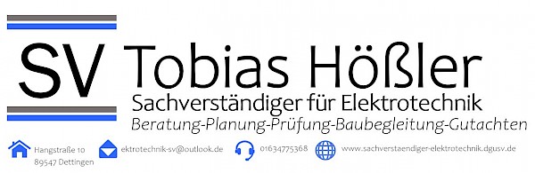 Tobias Hößler- Sachverständiger für Elektrotechnik Logo